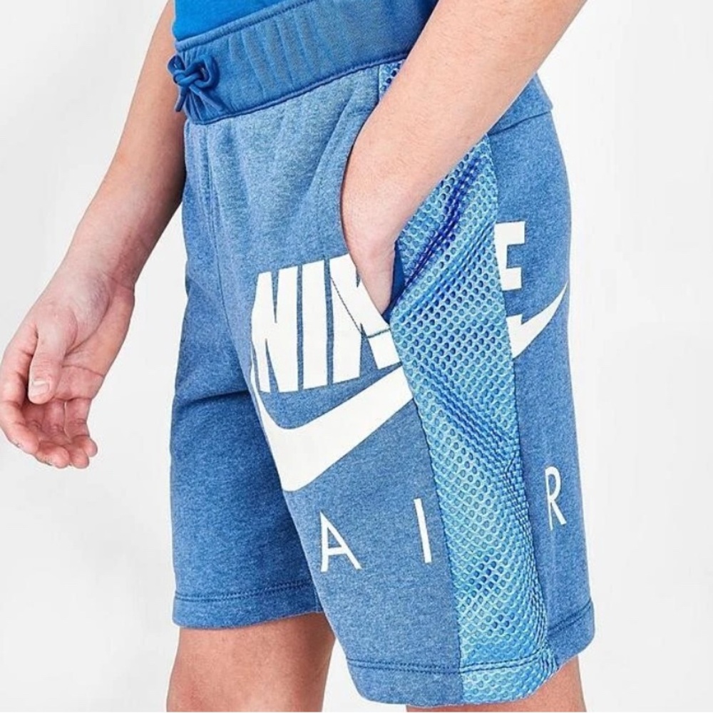 Nike Air Youth Boy's French Terry Sweat Shorts Blue DM8086 size Large